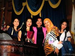 Ivy Child founder Rose Pavlov with emerging young women leaders of the Middle East